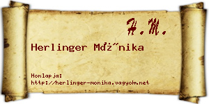 Herlinger Mónika névjegykártya